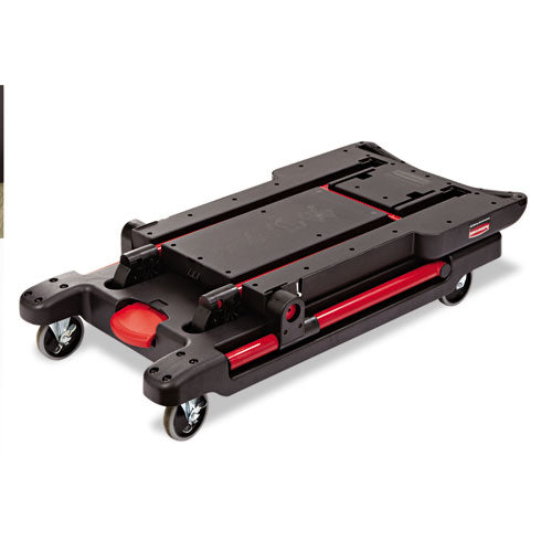 Convertible Utility Cart, Two-shelf, 23.88w X 45.13d X 34.38h, Black