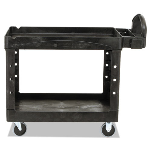 Heavy-duty Utility Cart, Two-shelf, 25.9w X 45.2d X 32.2h, Black