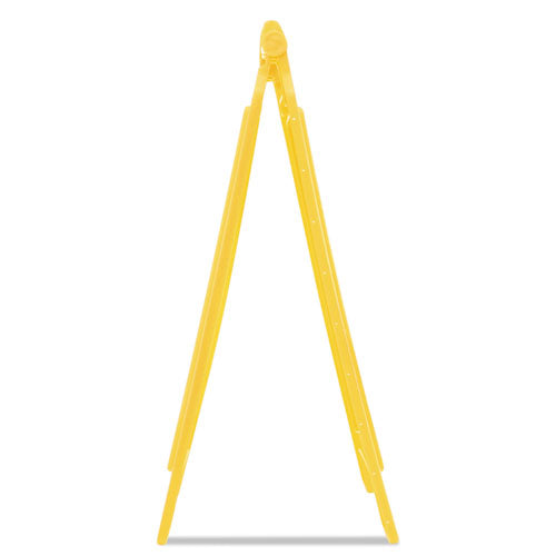 Multilingual "caution" Floor Sign, Plastic, 11 X 12 X 25, Bright Yellow