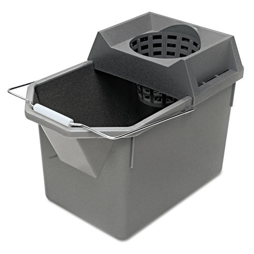 Pail-strainer Combination, 15qt, Steel Gray