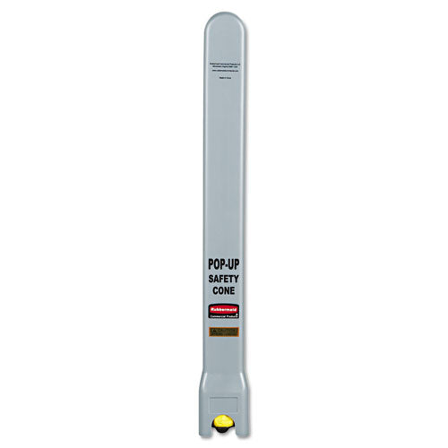 Multilingual "caution" Pop-up Safety Cone, 3-sided, Fabric, 21 X 21 X 20, Yellow