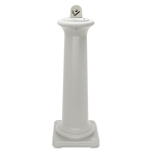 Groundskeeper Tuscan Receptacle, 13 X 13 X 38.38, Black