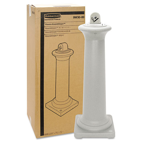 Groundskeeper Tuscan Receptacle, 13 X 13 X 38.38, Sandstone