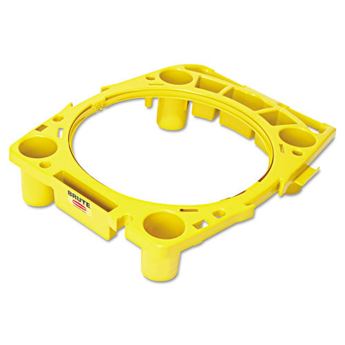 Standard Rim Caddy, 4-compartment, Fits 32.5" Dia Cans, 26.5w X 6.75h, Yellow