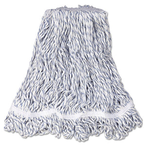 Web Foot Finish Mop, White, Med, Cotton-synthetic, 1". White Headband, 6-carton