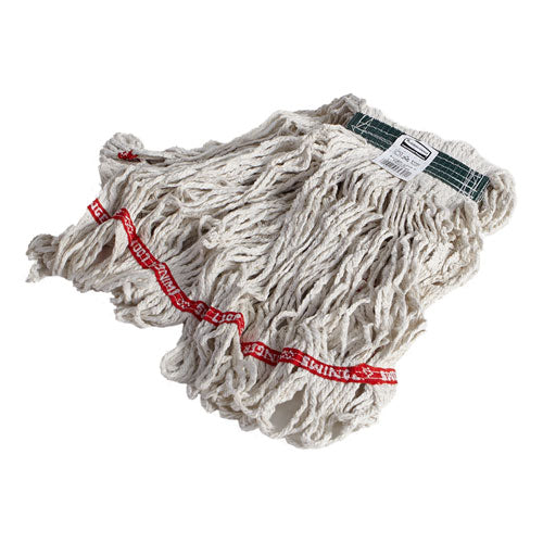 Swinger Loop Wet Mop Heads, Cotton-synthetic, White, Medium, 6-carton