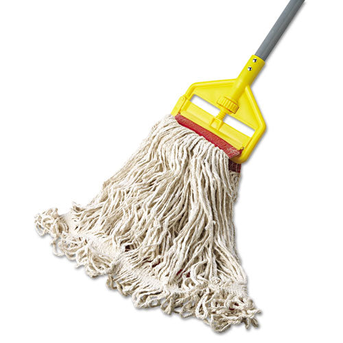Swinger Loop Wet Mop Head, Large, Cotton-synthetic, White, 6-carton