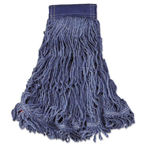 Swinger Loop Wet Mop Head, X-large, Cotton-synthetic, Blue, 6-carton