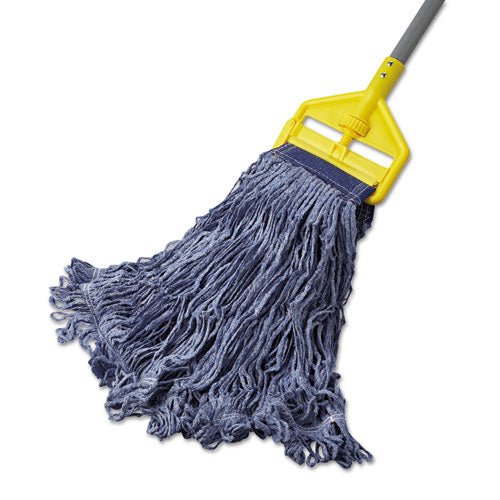Swinger Loop Wet Mop Head, X-large, Cotton-synthetic, Blue, 6-carton