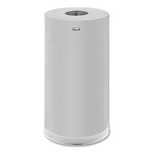 European And Metallic Series Drop-in Top Receptacle, Round, 15 Gal, Satin Stainless