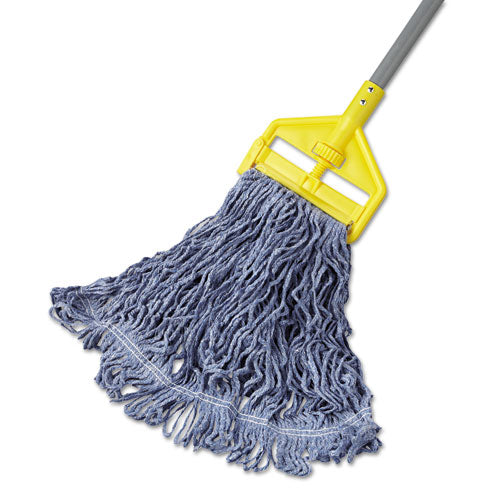 Super Stitch Blend Mop Head, Medium, Cotton-synthetic, Blue, 6-carton