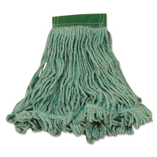 Super Stitch Blend Mop Heads, Cotton-synthetic, Green, Medium