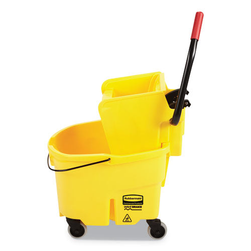 Wavebrake 2.0 Bucket-wringer Combos, Side-press, 26 Qt, Plastic, Yellow