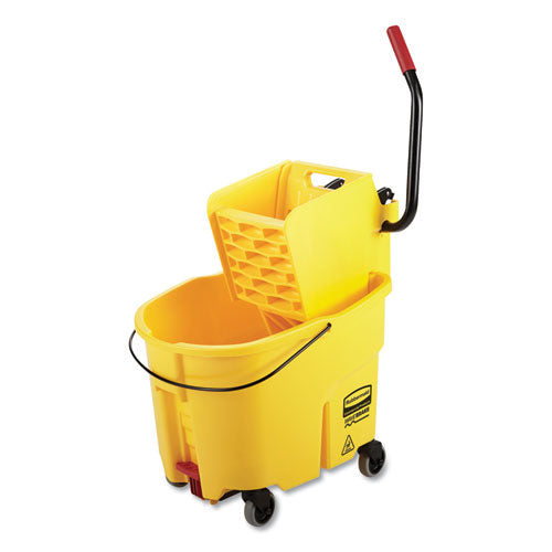 Wavebrake 2.0 Bucket-wringer Combos, Side-press, 26 Qt, Plastic, Yellow