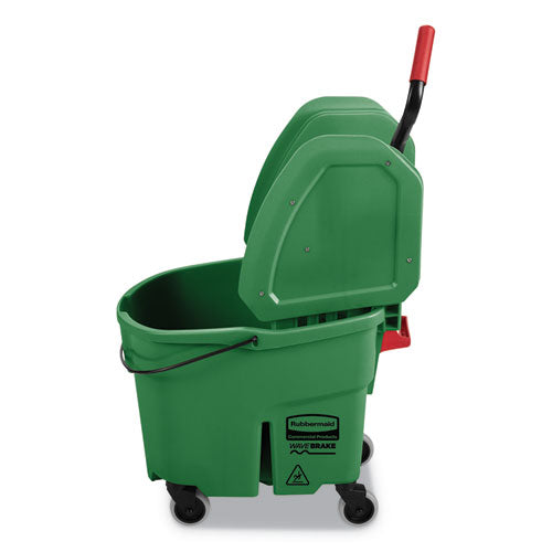 Wavebrake 2.0 Bucket-wringer Combos, 35 Qt, Down Press, Plastic, Green