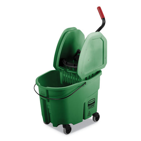 Wavebrake 2.0 Bucket-wringer Combos, 35 Qt, Down Press, Plastic, Green