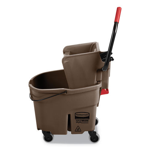 Wavebrake 2.0 Bucket-wringer Combos, Side-press, 35 Qt, Plastic, Brown