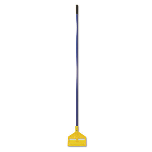 Invader Fiberglass Side-gate Wet-mop Handle, 60", Blue-yellow