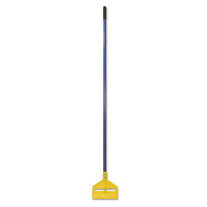Invader Fiberglass Side-gate Wet-mop Handle, 60", Blue-yellow