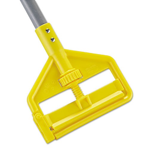 Invader Fiberglass Side-gate Wet-mop Handle, 1 Dia X 60, Gray-yellow