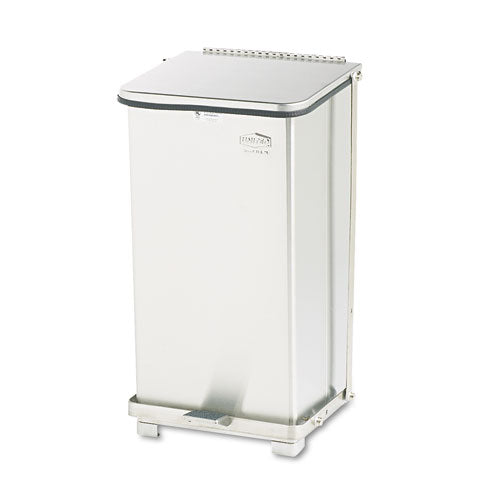 Defenders Biohazard Step Can, Square, Steel, 12 Gal, Stainless Steel