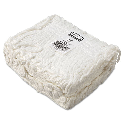 Economy Cut-end Rayon Mop Head, 24oz, 1" Band, White, 12-carton