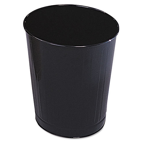 Fire-safe Wastebasket, Round, Steel, 6.5 Gal, Almond