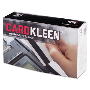 Cardkleen Presaturated Magnetic Head Cleaning Cards, 3 3-8" X 2 1-8", 25-box