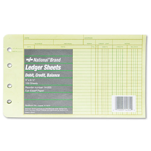 Four-ring Binder Refill Sheets, 5 X 8 1-2, 100-pack