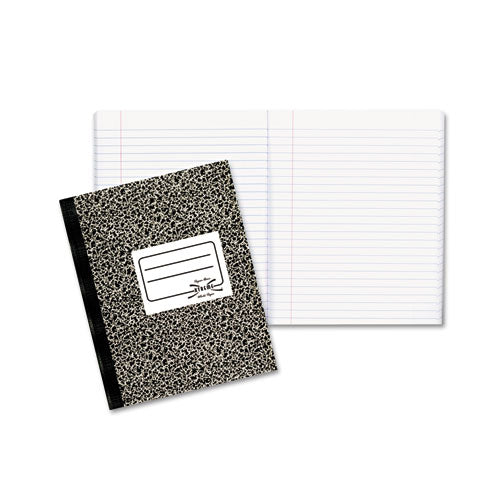 Composition Notebook, 5 Sq-in Quadrille Rule, Black Marble Cover, 10 X 7.88, 80 Sheets