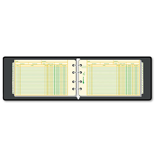 Four-ring Ledger Binder Kit, 100 Ledger Sheets, 8 1-2 X 5