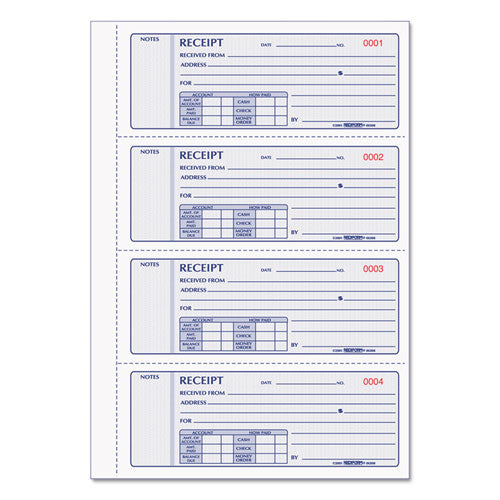 Receipt Book, 7 X 2 3-4, Triplicate With Carbons, 200 Sets-book