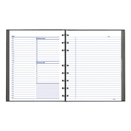 Notepro Undated Daily Planner, 9-1-4 X 7-1-4, Black