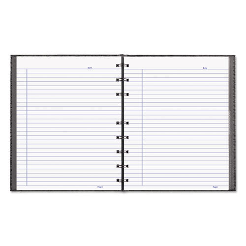 Notepro Notebook, 1 Subject, Narrow Rule, Black Cover, 9.25 X 7.25, 75 Sheets