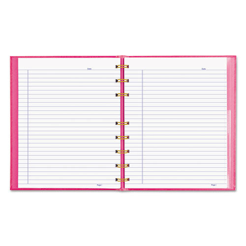 Notepro Notebook, 1 Subject, Narrow Rule, Bright Pink Cover, 9.25 X 7.25, 75 Sheets