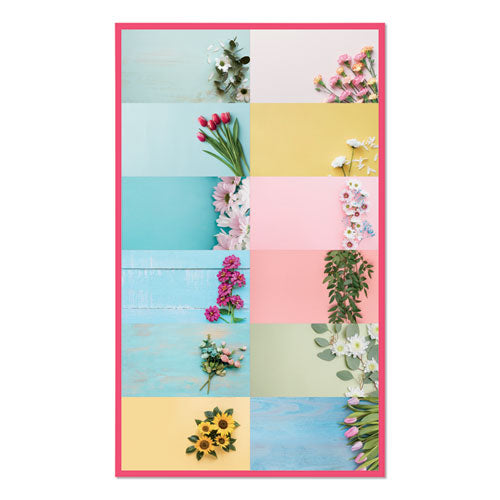 One Month Per Page Twin Wirebound Wall Calendar, Floral, 12 X 17, 2021