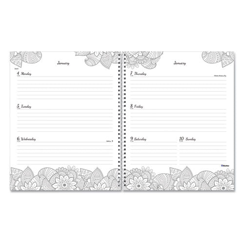 Doodleplan Weekly-monthly Appointment Book, 11 X 8.5, Botanica, 2021