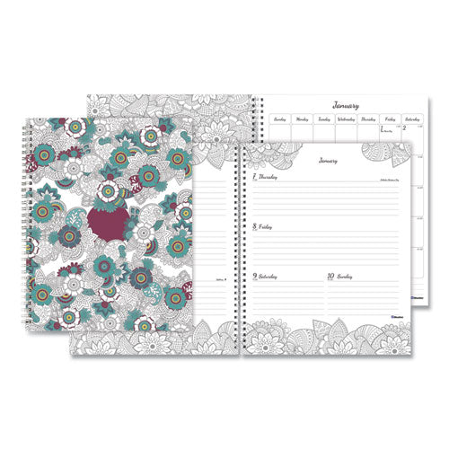 Doodleplan Weekly-monthly Appointment Book, 11 X 8.5, Botanica, 2021