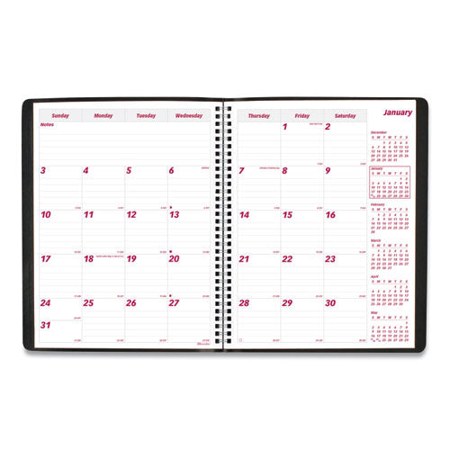 Essential Collection 14-month Ruled Planner, 11 X 8.5, Black, 2021