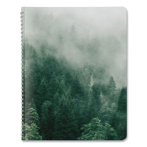 Mountains 14-month Planner, 11 X 8.5, Green-black-gray, 2021