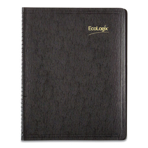 Ecologix Recycled Monthly Planner, 11 X 8.5, Black Soft Cover, 2021