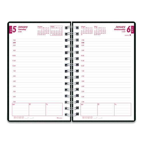 Duraflex Daily Planner, 8 X 5, Black, 2021