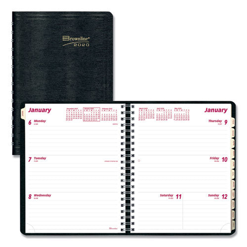 Essential Collection Weekly Appointment Book, 11 X 8.5, Black, 2021