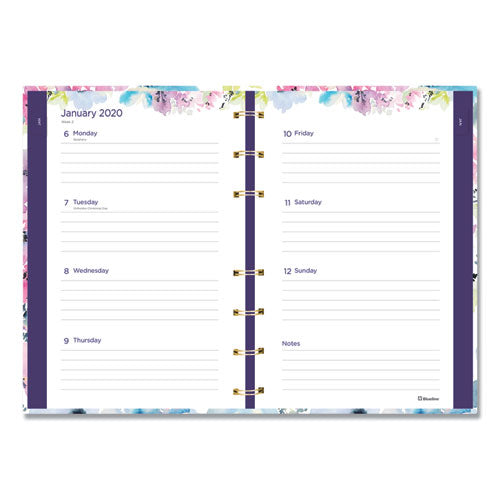 Miraclebind Weekly-monthly Planner, 8 X 5, Floral, 2021