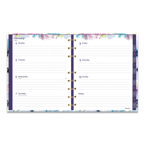 Miraclebind Weekly-monthly Planner, 9.25 X 7.25, Floral, 2021