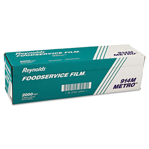 Metro Light-duty Pvc Film Roll With Cutter Box, 18" X 2000 Ft, Clear