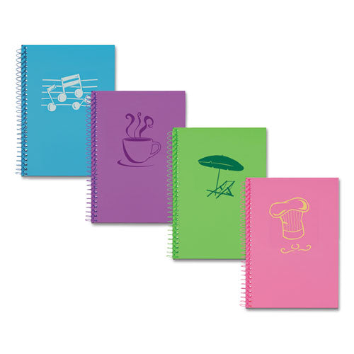 Lifenotes Notebook, 1 Subject, Medium-college Rule, Assorted Color Covers, 7 X 5, 80 Sheets, 4-pack