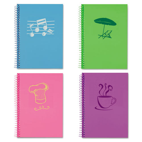 Lifenotes Notebook, 1 Subject, Medium-college Rule, Assorted Color Covers, 7 X 5, 80 Sheets, 4-pack