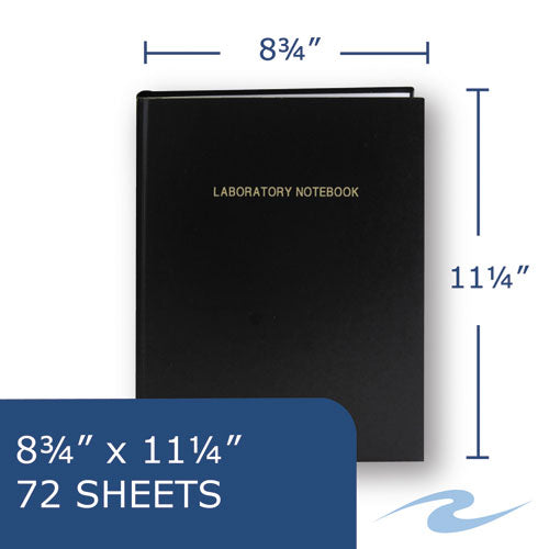Lab Research Notebook, 5 Sq-in Quadrille Rule, 11.25 X 8.75, White, 72 Sheets