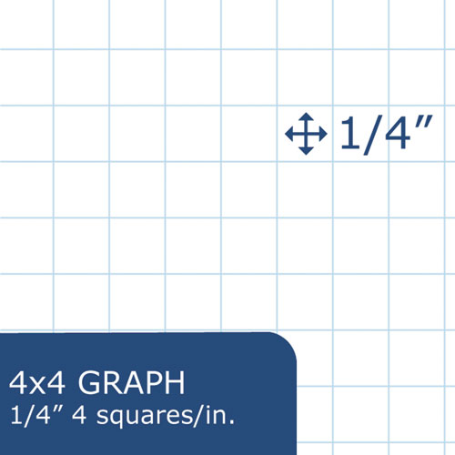 Lab Research Notebook, 5 Sq-in Quadrille Rule, 11.25 X 8.75, White, 72 Sheets